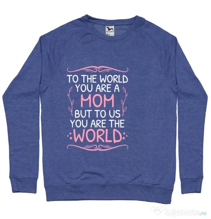 Bluza ADLER barbat You are the world Albastru melanj