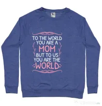 Bluza ADLER barbat You are the world Albastru melanj
