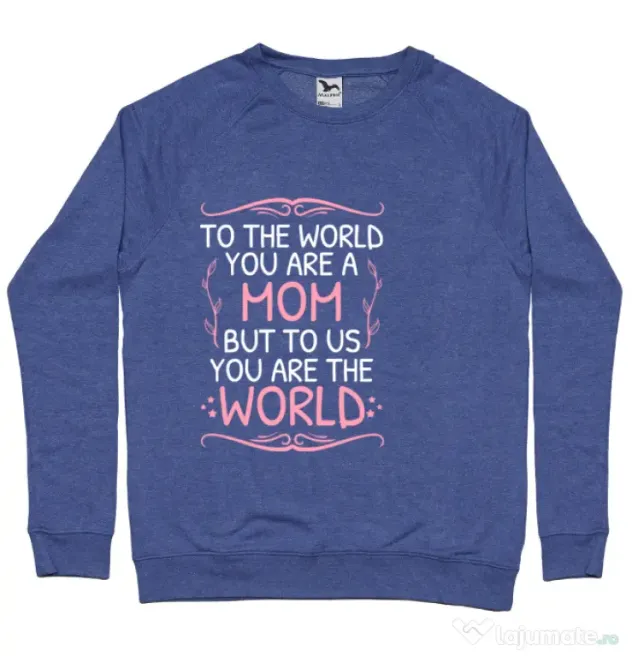 Bluza ADLER barbat You are the world Albastru melanj