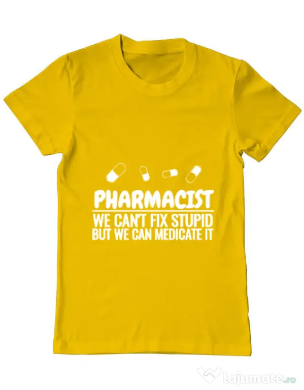 Tricou ADLER barbat Pharmacist Galben