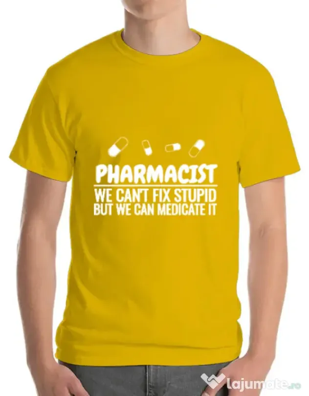 Tricou ADLER barbat Pharmacist Galben