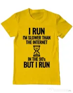 Tricou ADLER barbat I run Galben