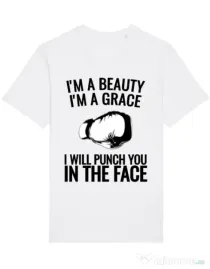 Tricou STANLEY STELLA barbat I am a grace Alb