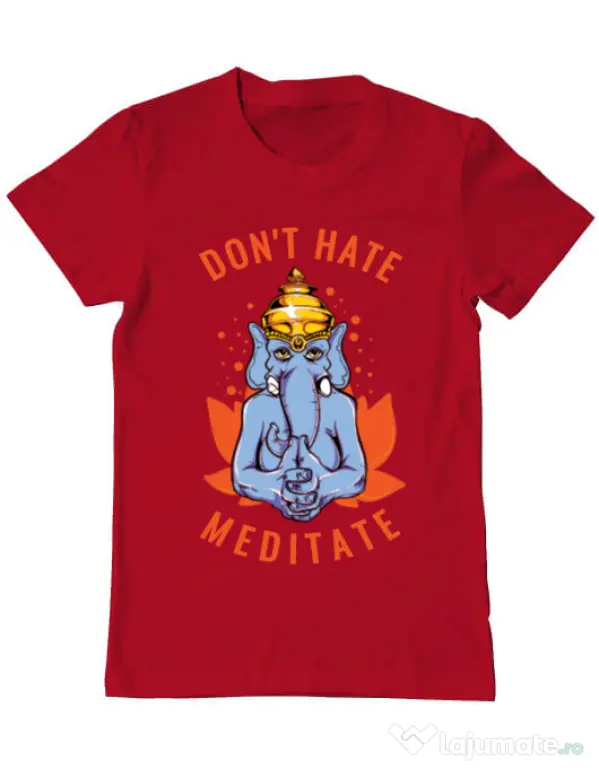 Tricou ADLER barbat Don’t hate Rosu