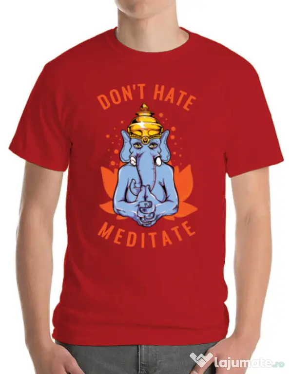 Tricou ADLER barbat Don’t hate Rosu