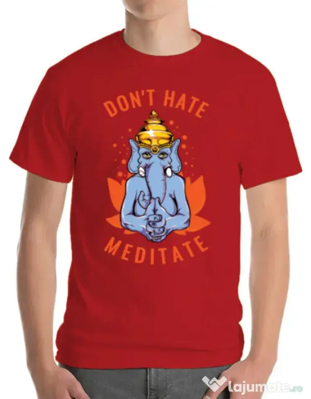 Tricou ADLER barbat Don’t hate Rosu