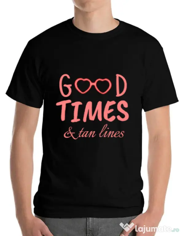 Tricou ADLER barbat Tan lines Negru