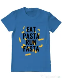 Tricou ADLER barbat Eat pasta Albastru azuriu