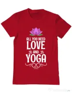 Tricou ADLER barbat Love and yoga Rosu