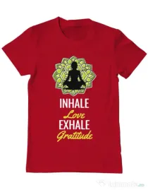 Tricou ADLER barbat Inhale love Rosu