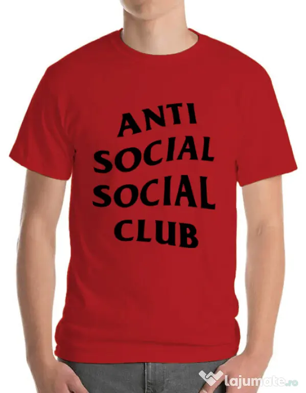 Tricou ADLER barbat Anti social Club Rosu