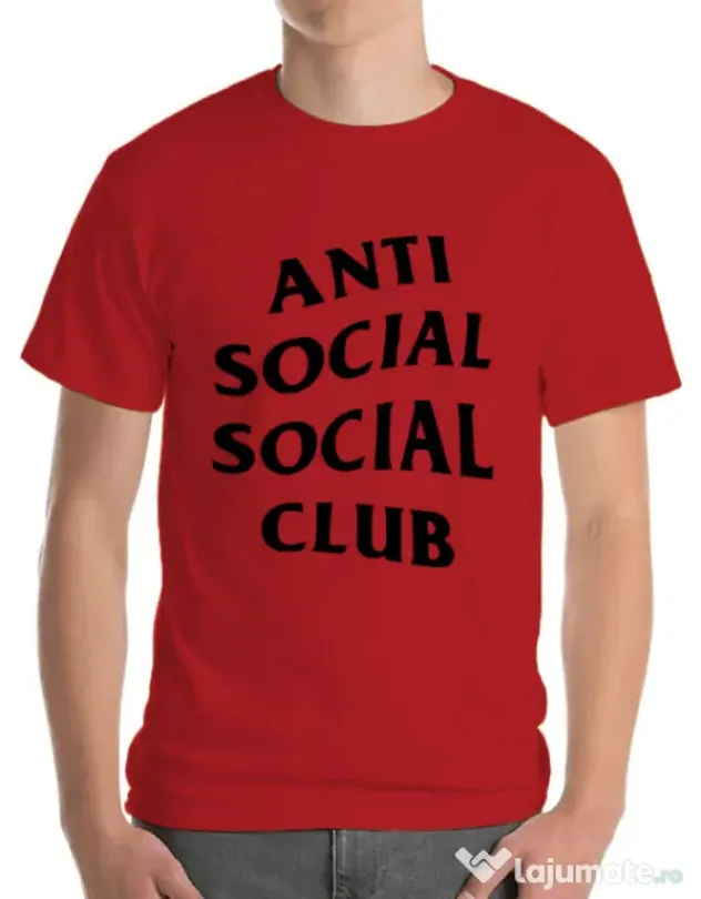 Tricou ADLER barbat Anti social Club Rosu