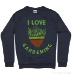 Bluza ADLER barbat I love gardening Denim inchis