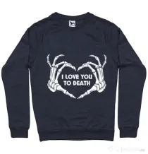 Bluza ADLER barbat Love you to death Denim inchis