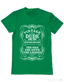 Tricou ADLER barbat Vintage dude Verde mediu