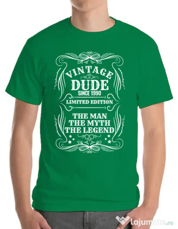 Tricou ADLER barbat Vintage dude Verde mediu