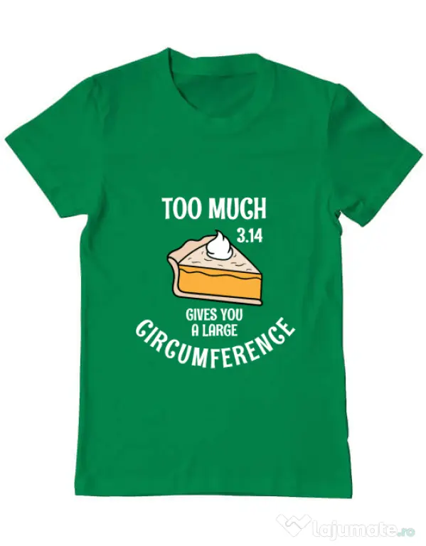 Tricou ADLER barbat Too much pie Verde mediu
