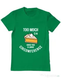 Tricou ADLER barbat Too much pie Verde mediu