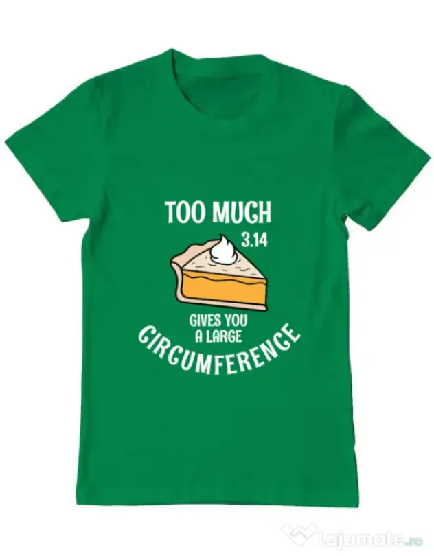 Tricou ADLER barbat Too much pie Verde mediu