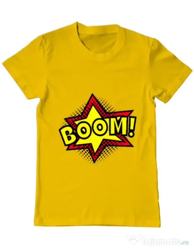 Tricou ADLER barbat Boom! Galben