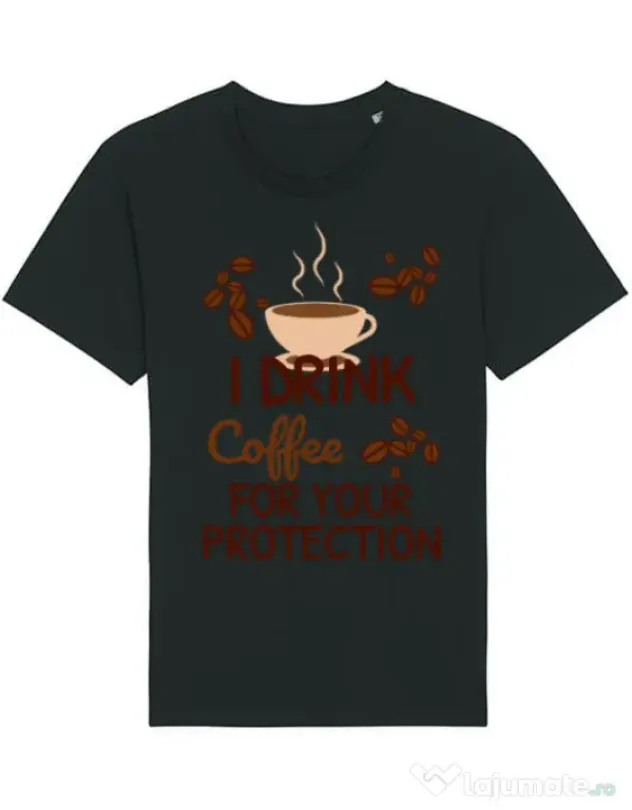 Tricou STANLEY STELLA barbat Coffee for protection Negru
