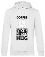 Hoodie barbat cu gluga Coffee Alb
