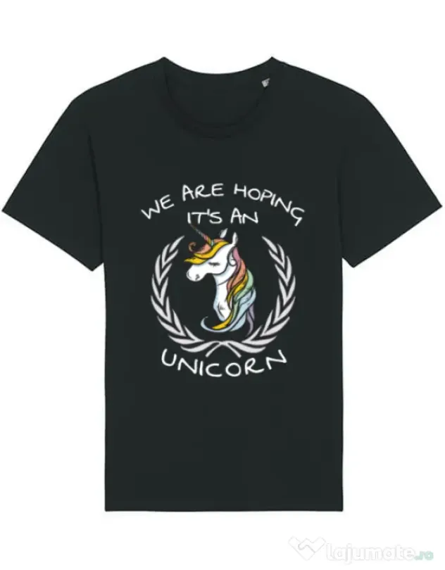 Tricou STANLEY STELLA barbat Hoping for an unicorn Negru