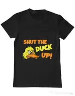 Tricou ADLER barbat Shut the duck up Negru