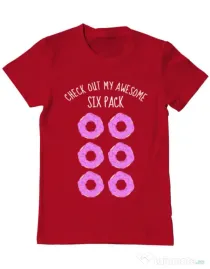 Tricou ADLER barbat Awesome sixpack Rosu