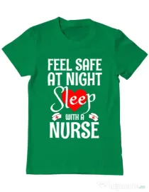 Tricou ADLER barbat Feel safe at night Verde mediu