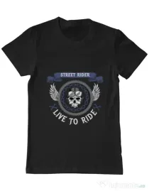 Tricou ADLER barbat Street rider Negru