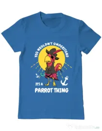 Tricou ADLER barbat It’s a parrot thing Albastru azuriu