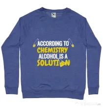 Bluza ADLER barbat Alcohol is a solution Albastru melanj