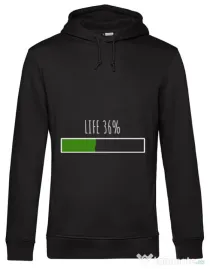 Hoodie barbat cu gluga Life Negru