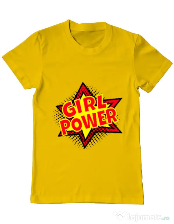 Tricou ADLER barbat Girl power Galben