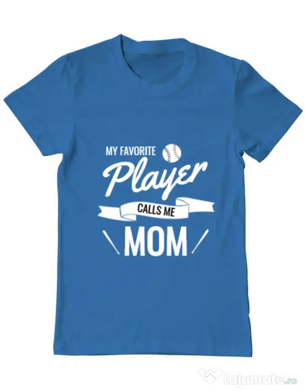 Tricou ADLER barbat My favorite player Albastru azuriu