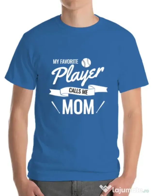 Tricou ADLER barbat My favorite player Albastru azuriu