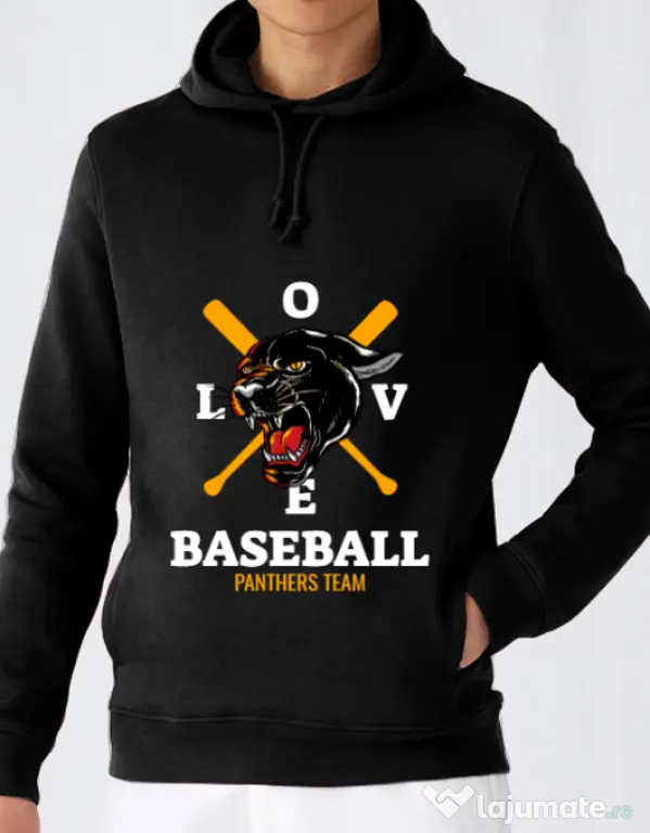 Hoodie barbat cu gluga Panthers team Negru