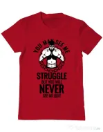 Tricou ADLER barbat Never quit Rosu