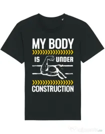 Tricou STANLEY STELLA barbat Under construction Negru