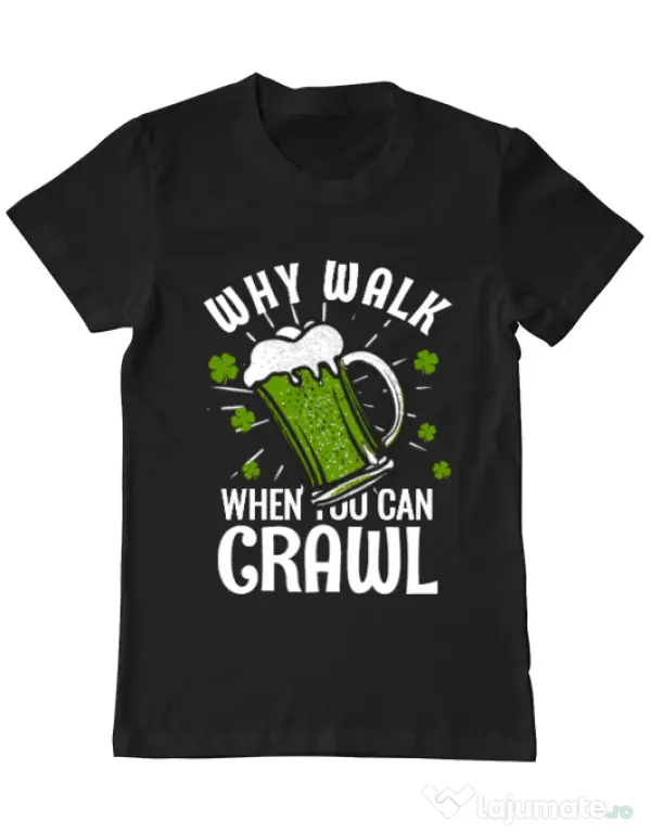 Tricou ADLER barbat Why walk Negru