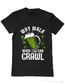 Tricou ADLER barbat Why walk Negru