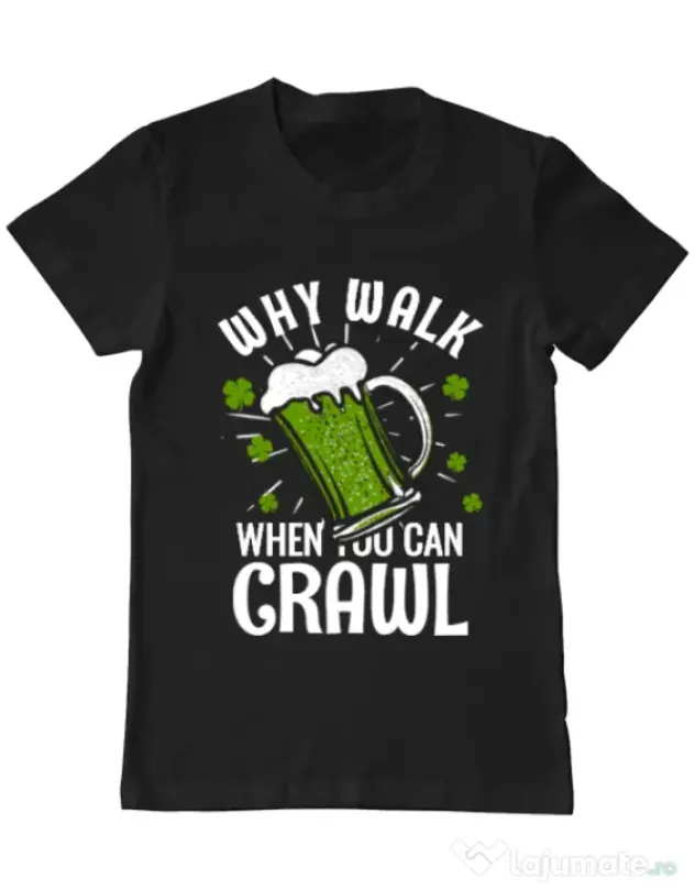 Tricou ADLER barbat Why walk Negru
