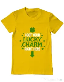 Tricou ADLER barbat Lucky charm Galben
