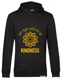 Hoodie barbat cu gluga Kindness Negru