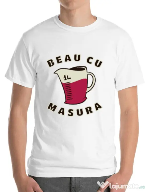 Tricou ADLER barbat Beau cu masura Alb