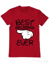 Tricou ADLER barbat Best girlfriend ever Rosu