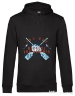 Hoodie barbat cu gluga You stopped fishing Negru