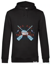Hoodie barbat cu gluga You stopped fishing Negru