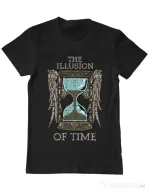 Tricou ADLER barbat The illusion of time Negru